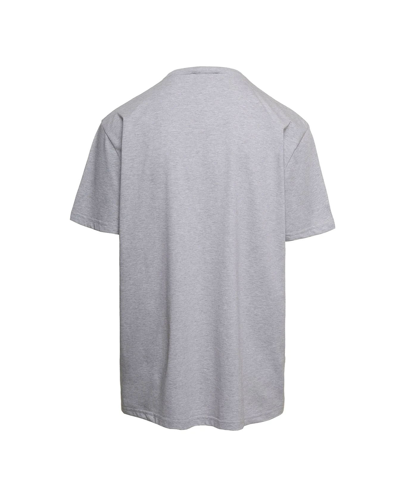 Alexander McQueen Grey Oversized T-shirt With Tonal Graffiti Logo Print In Cotton Man - Image 2