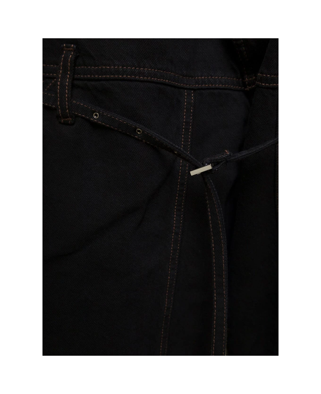 Jacquemus 'le De-nimes Criollo' Black Jeans With Detachable Belt In Cotton Denim Man - Image 3
