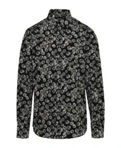 Dolce & Gabbana Coin Shirt In Black Cotton