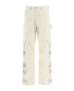 Off-White Cotton Logo Denim Jeans