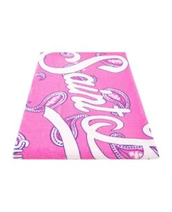 MC2 Saint Barth Beach Towel With Pink Paisley Print