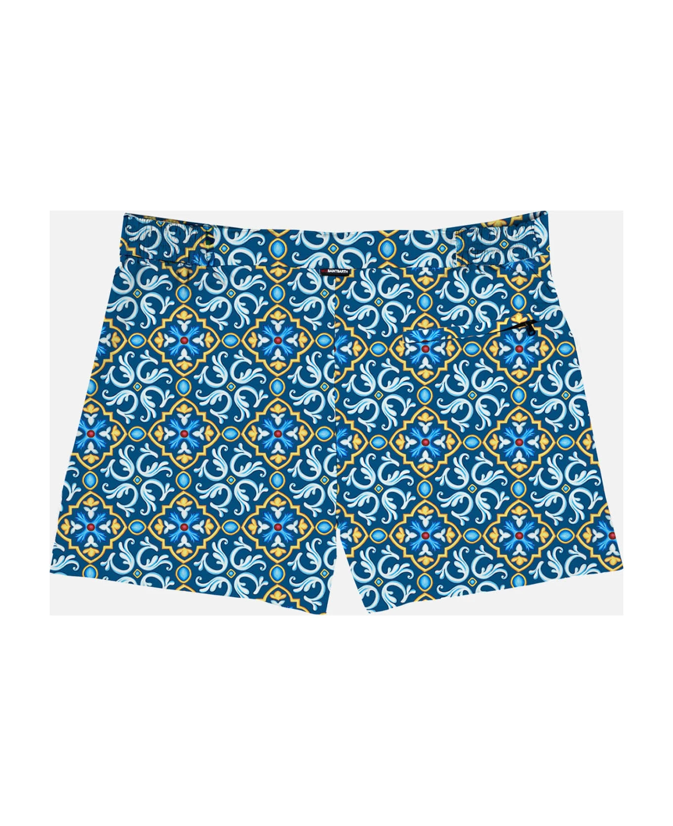 MC2 Saint Barth Man Swim Shorts With Maiolica Print - Image 2