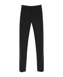 Dolce & Gabbana Stretch Wool Tuxedo Trousers