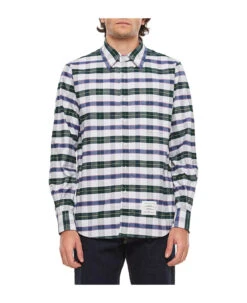 Straight Fit Shirt In Tartan Check Oxford