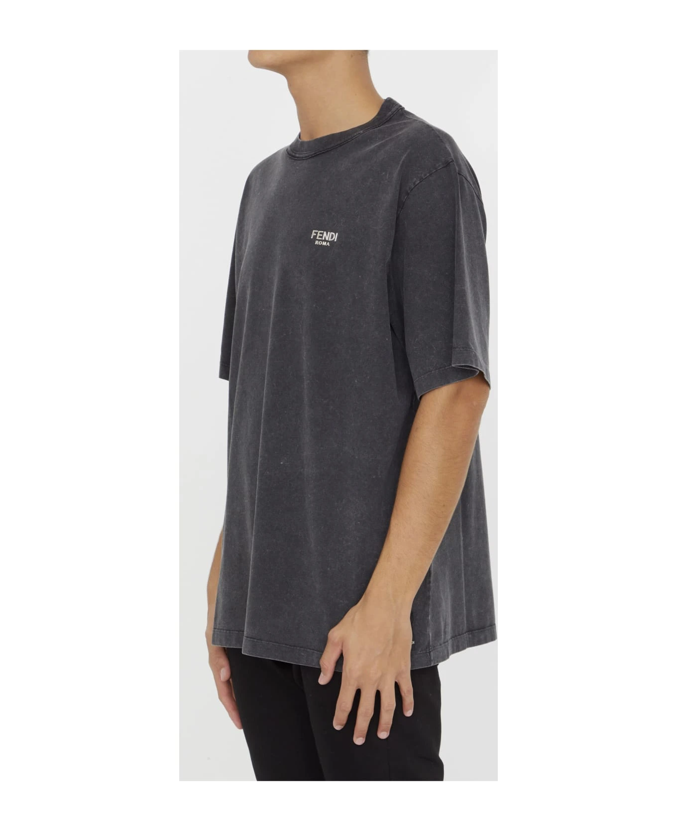 FENDI Black Jersey T-shirt - Image 2