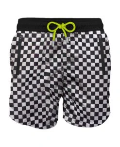 MC2 Saint Barth Check Light Fabric Zipped Swim Shorts