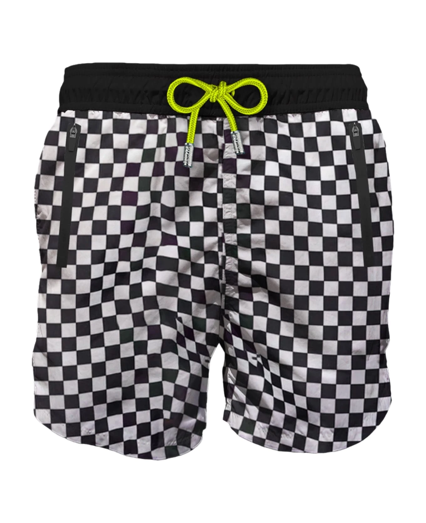 MC2 Saint Barth Check Light Fabric Zipped Swim Shorts