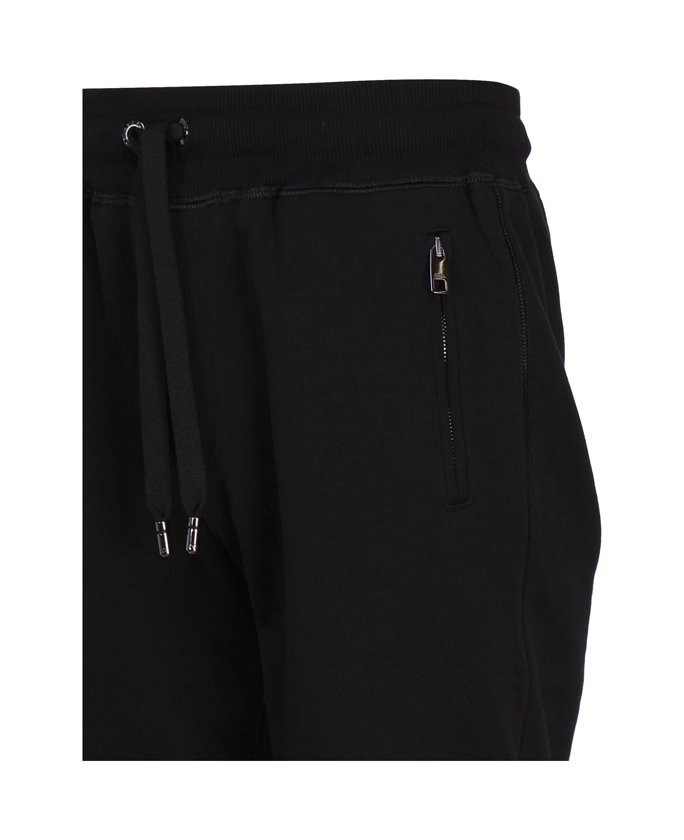 Dolce & Gabbana Jersey Jogging Bermuda With Logo Plaque - Image 3