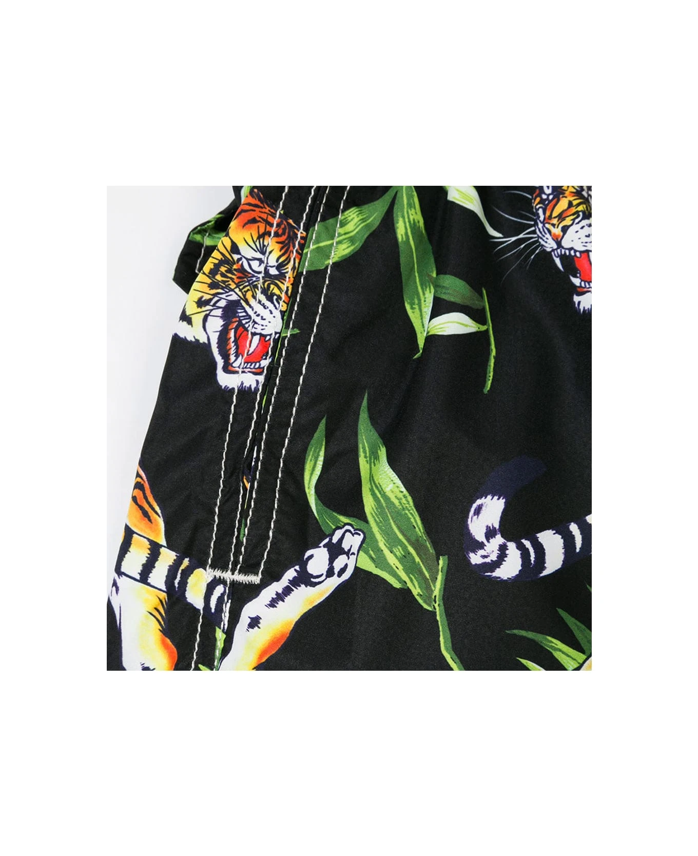 MC2 Saint Barth Man Light Fabric Swim Shorts With Tiger Print - Image 4