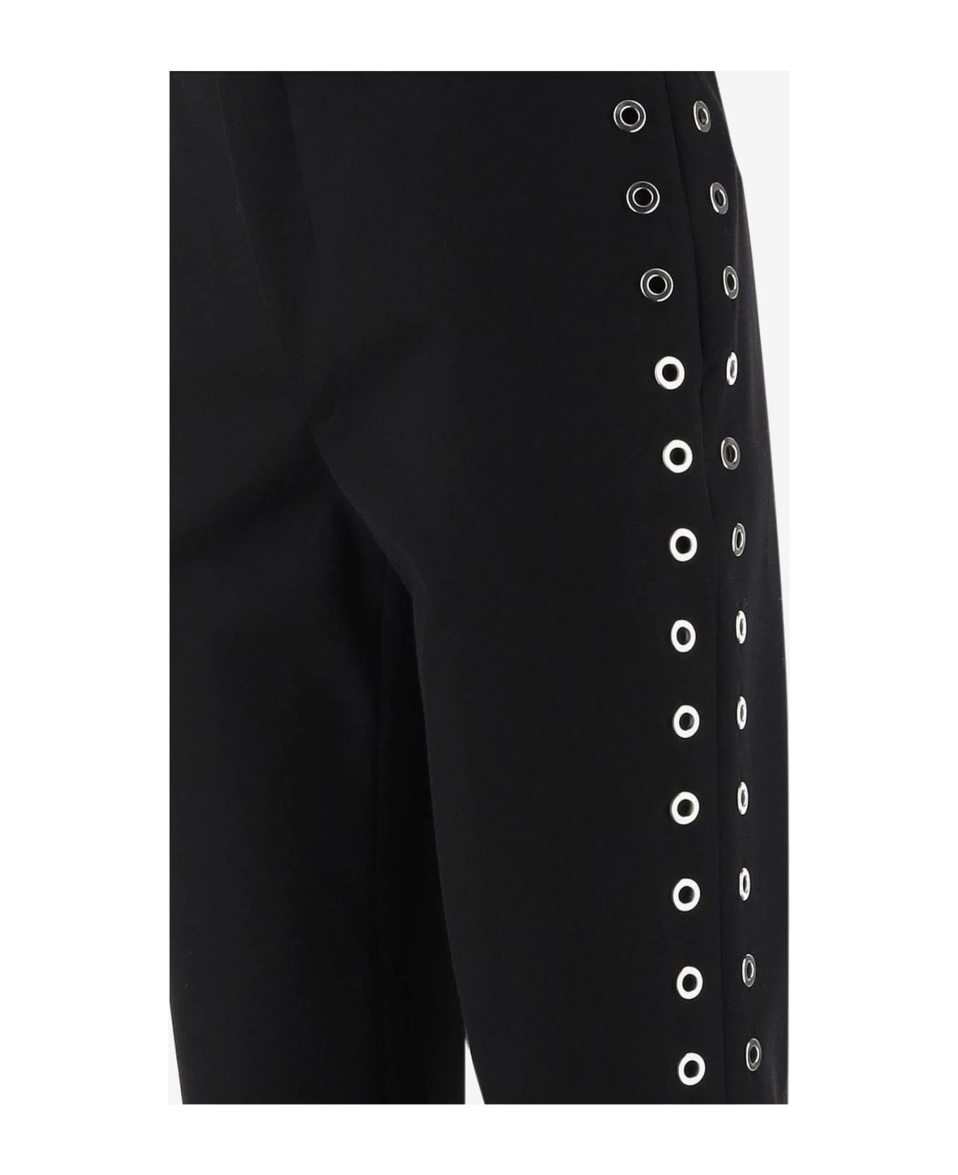 Off-White Wool Pants With Eyelets - Image 4