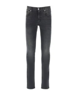 Alexander McQueen Logo Embroidered Skinny Jeans