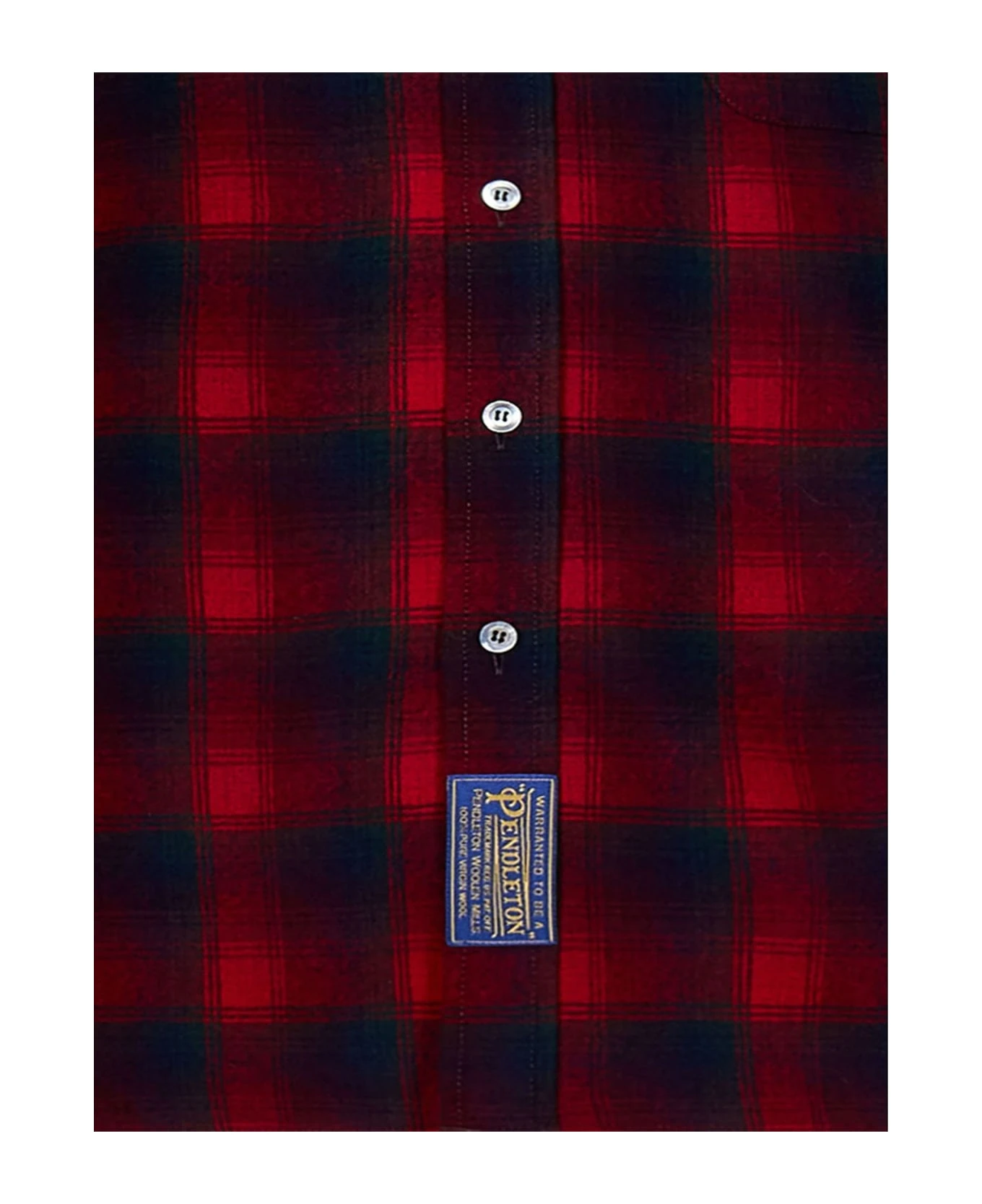 Maison Margiela Red Pendleton Check Wool Sleeveless Shirt - Image 3