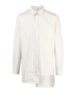 Lanvin Chalk White Cotton Blend Shirt
