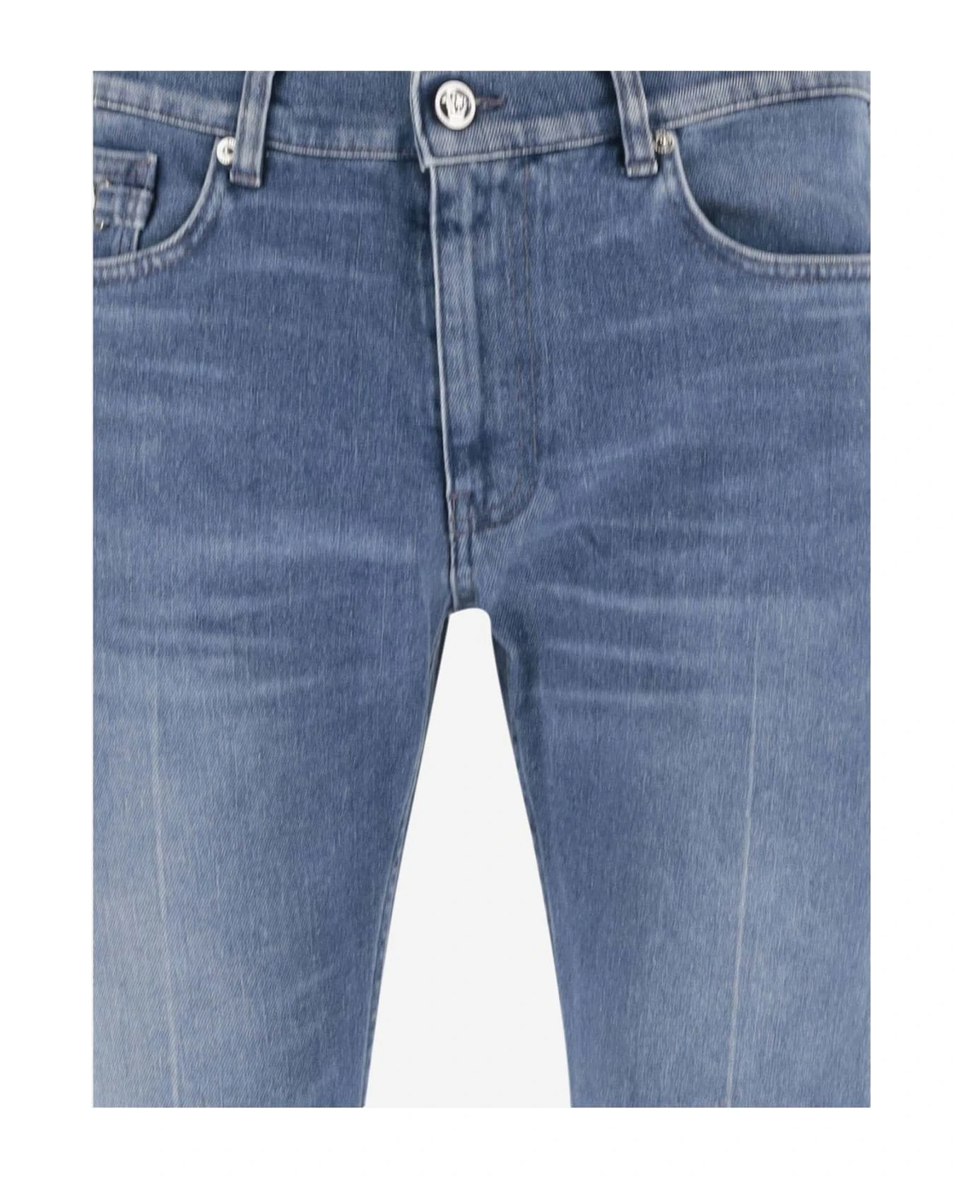 Versace Cotton Blend Denim Jeans - Image 3
