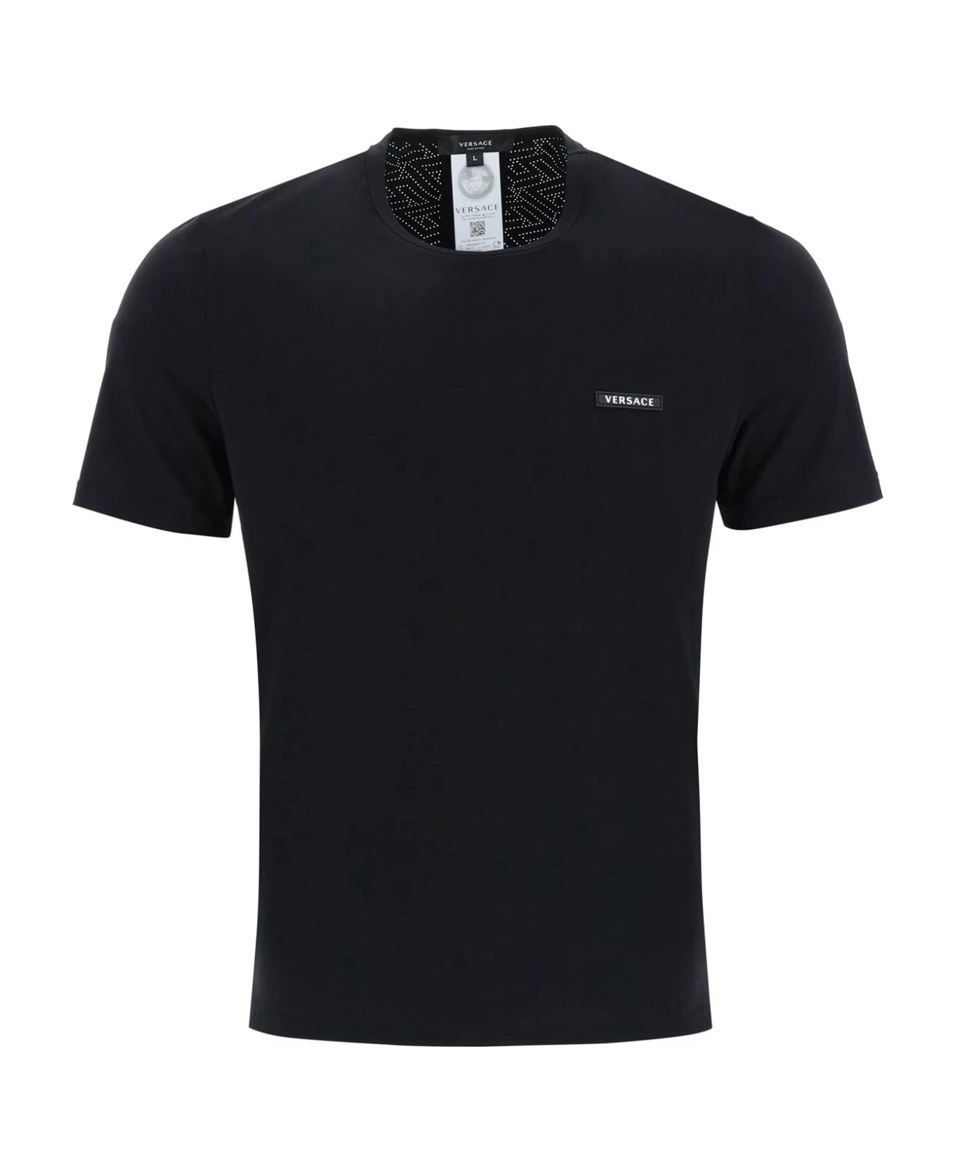 Versace Lycra T-shirt With Lasered 'la Greca'