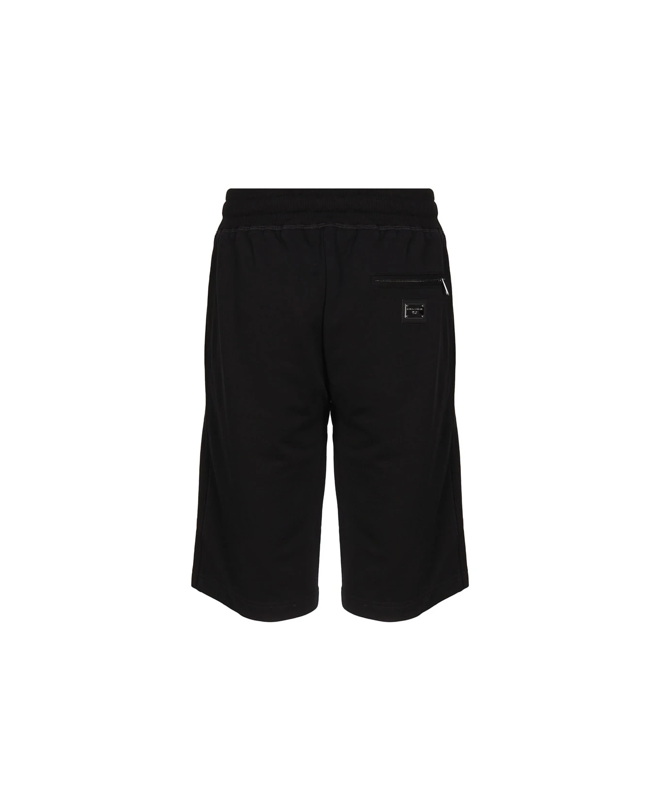 Dolce & Gabbana Jersey Jogging Bermuda With Logo Plaque - Image 4