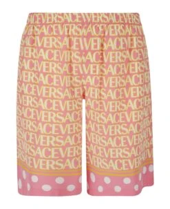 All-over Versace Logo Shorts