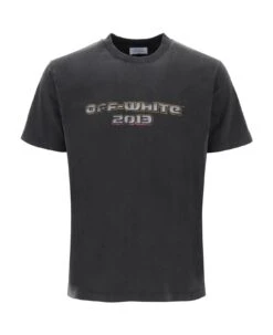 Off-White T-shirt With Back Bacchus Print