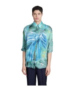 Acne Studios Shirt In Green Viscose