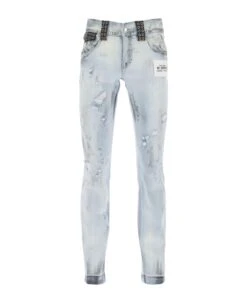 Dolce & Gabbana Re-edition Jeans With Leather Detailing