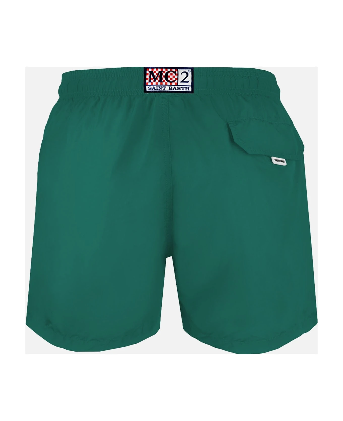 MC2 Saint Barth Man British Green Swim Shorts | Pantone Special Edition - Image 2