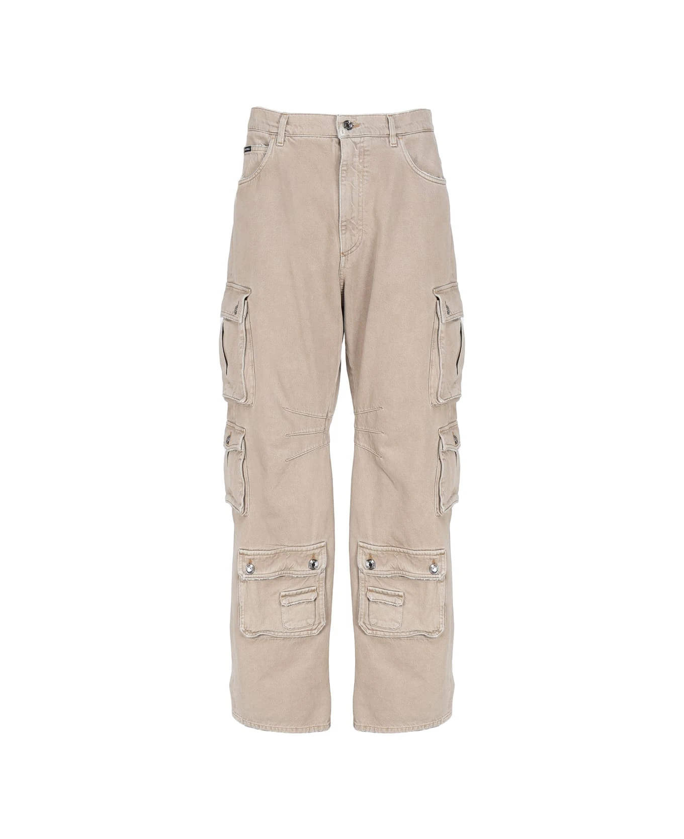 Dolce & Gabbana Multi-pocket Cargo Jeans In Stretch Denim